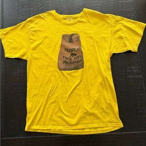 Golf Wang “People’s Free Food Program” Yellow Short Sleeve Tee Men’s size Large